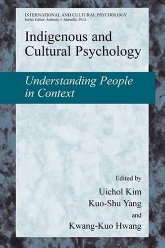 Cover image for Indigenous and Cultural Psychology: Understanding People in Context