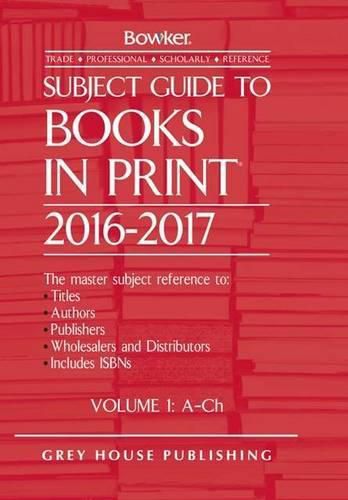 Cover image for Subject Guide to Books In Print, 2016-17: 6 Volume Set