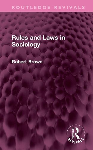 Cover image for Rules and Laws in Sociology