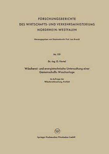 Cover image for Wascherei- Und Energietechnische Untersuchung Einer Gemeinschafts-Waschanlage