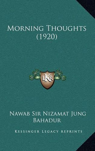 Cover image for Morning Thoughts (1920)