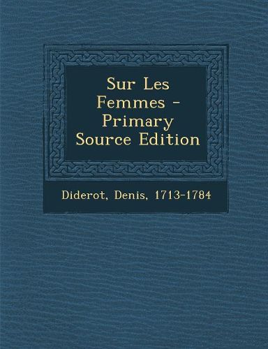 Cover image for Sur Les Femmes