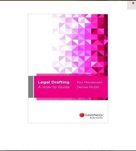 Cover image for Legal Drafting - A How to Guide