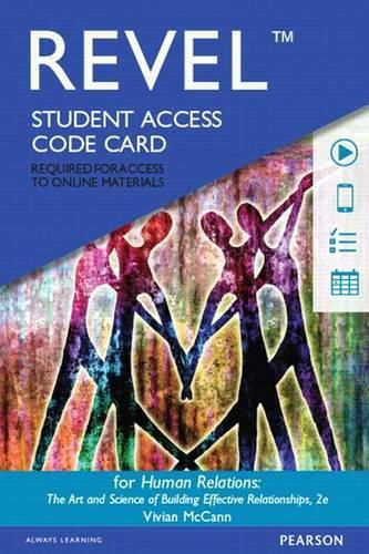 Cover image for Revel for Human Relations: The Art and Science of Building Effective Relationships -- Access Card