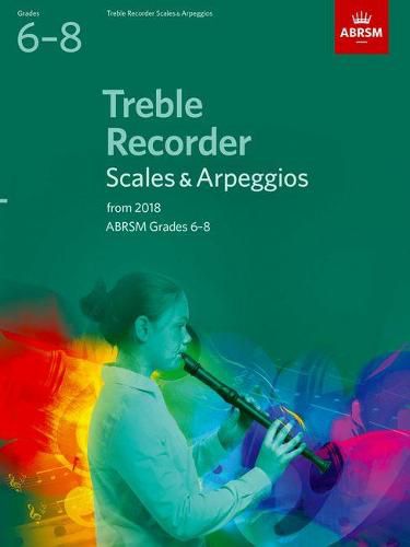 Cover image for Treble Recorder Scales and Arpeggios: Grades 6-8 from 2018