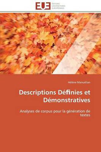 Cover image for Descriptions D Nies Et D monstratives