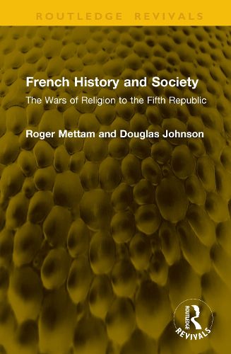 Cover image for French History and Society
