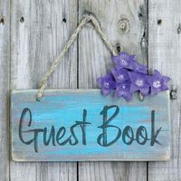 Cover image for Guest Book: Sign In Visitor Log Book For Vacation Home, Rental House, Airbnb, Bed And Breakfast Memory Book, Lake Home Rental Logbook