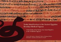 Cover image for Snake Identification in the Ancient Egyptian Brooklyn Medical Papyrus