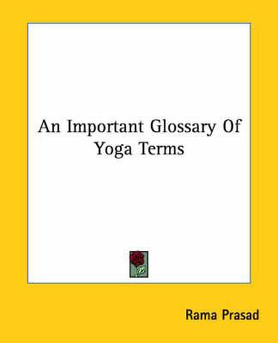 Cover image for An Important Glossary of Yoga Terms