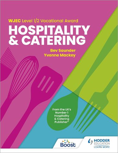 Cover image for WJEC Level 1/2 Vocational Award in Hospitality and Catering