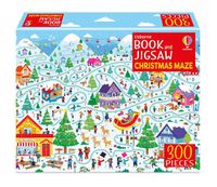 Cover image for Usborne Book and Jigsaw Christmas Maze