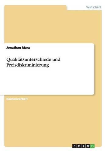 Cover image for Qualitatsunterschiede und Preisdiskriminierung
