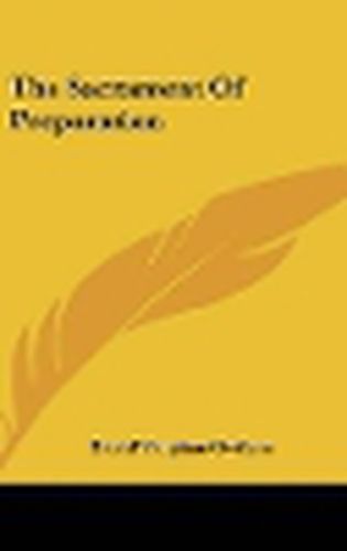 Cover image for The Sacrament of Preparation