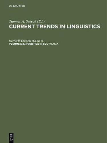 Cover image for Linguistics in South Asia