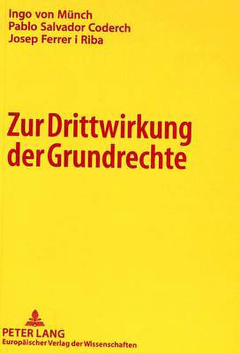 Cover image for Zur Drittwirkung Der Grundrechte