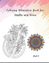 Cover image for Coloring Relaxation Book for Adults and Teens