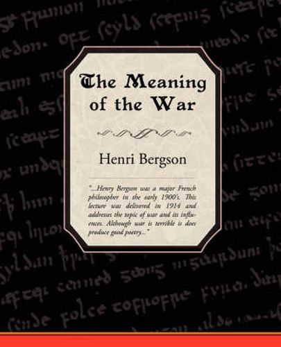 Cover image for The Meaning of the War