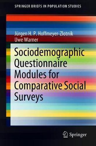 Cover image for Sociodemographic Questionnaire Modules for Comparative Social Surveys