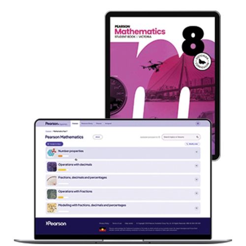 Cover image for Pearson Mathematics 8 Victoria eBook and Digital Hub