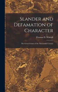 Cover image for Slander and Defamation of Character