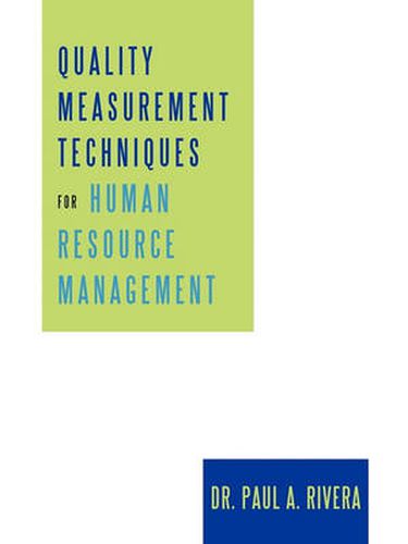 Cover image for Quality Measurement Techniques for Human Resource Management