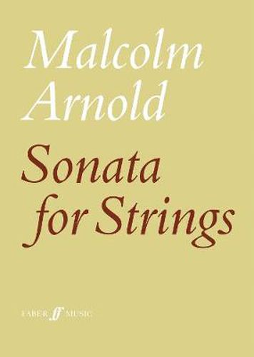 Cover image for Sonata for Strings: (score)