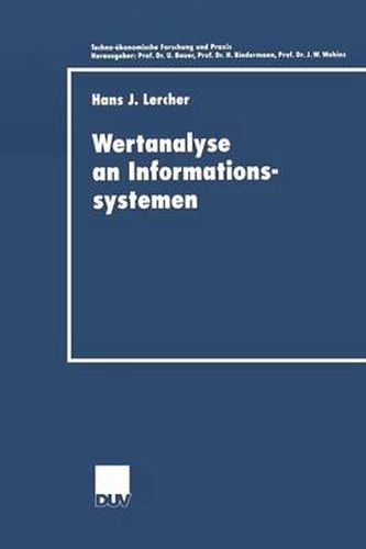 Cover image for Wertanalyse an Informationssystemen
