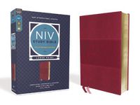 Cover image for NIV Study Bible, Fully Revised Edition, Large Print, Leathersoft, Burgundy, Red Letter, Comfort Print