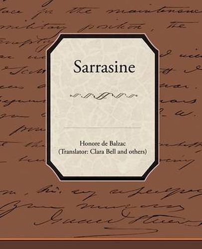 Cover image for Sarrasine