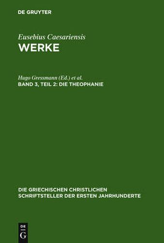 Cover image for Die Theophanie: Die Griechischen Bruchstucke Und UEbersetzung Der Syrischen UEberlieferung