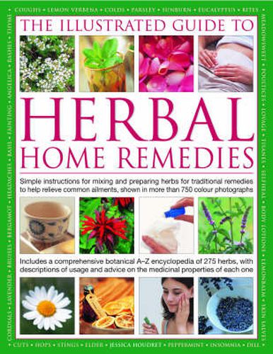 Cover image for Illustrated Guide to Herbal Home Remedies: Simple Instructions for Mixing and Preparing Herbs for Traditional Remedies to Help Relieve Common Ailments, Shown in More Than 750 Photographs