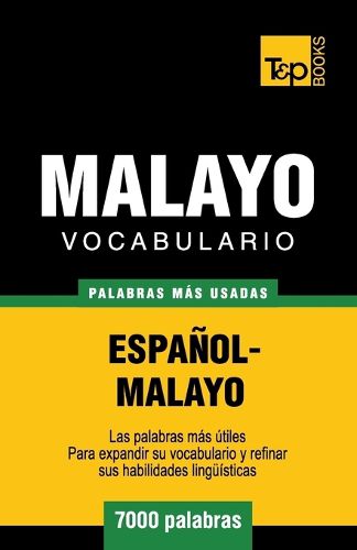 Cover image for Vocabulario espanol-malayo - 7000 palabras mas usadas