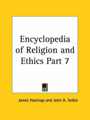 Cover image for Encyclopedia of Religion & Ethics (1908)