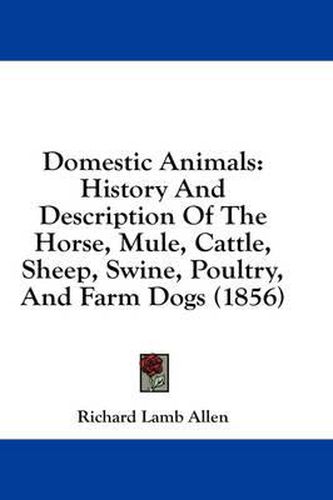 Cover image for Domestic Animals: History and Description of the Horse, Mule, Cattle, Sheep, Swine, Poultry, and Farm Dogs (1856)