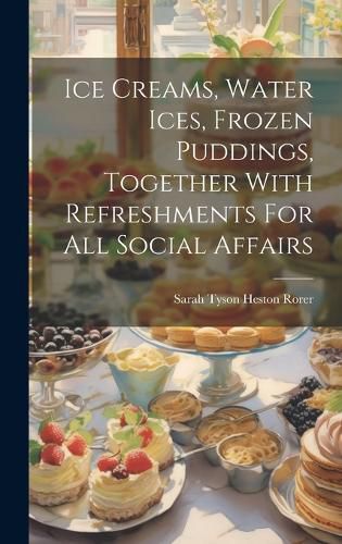 Cover image for Ice Creams, Water Ices, Frozen Puddings, Together With Refreshments For All Social Affairs