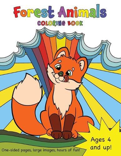 Cover image for Forest Animals Coloring Book for Kids Ages 4-8!