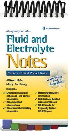 Cover image for Fluid and Electrolyte Notes 1e