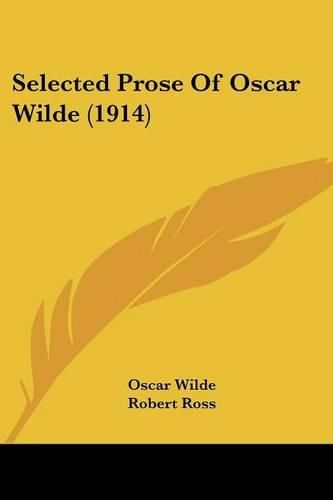 Cover image for Selected Prose of Oscar Wilde (1914)