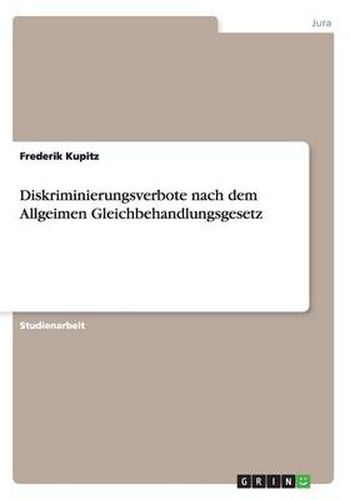 Cover image for Diskriminierungsverbote nach dem Allgeimen Gleichbehandlungsgesetz
