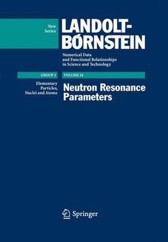 Cover image for Neutron Resonance Parameters