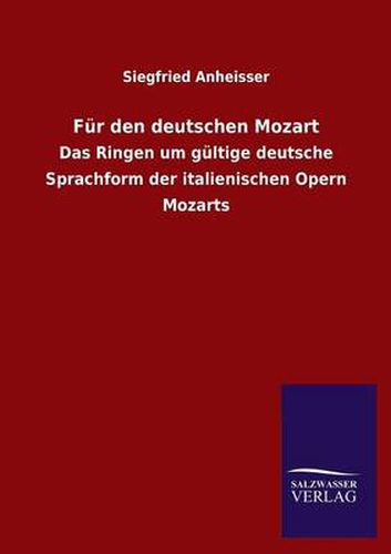 Cover image for Fur Den Deutschen Mozart