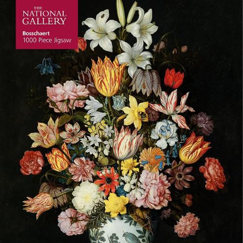 Cover image for Adult Jigsaw Puzzle National Gallery Bosschaert The Elder A Still Life Of Flowers 1000 Piece Jigsaw Puzzles