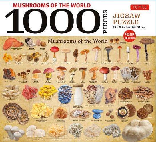 Cover image for Mushrooms of the World - 1000 Piece Jigsaw Puzzle