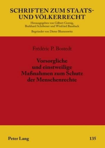 Cover image for Vorsorgliche Und Einstweilige Massnahmen Zum Schutz Der Menschenrechte