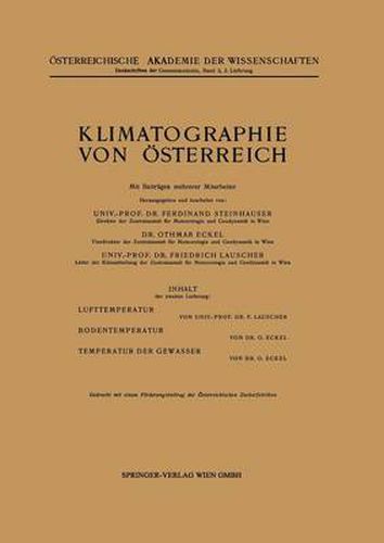 Cover image for Klimatographie Von OEsterreich