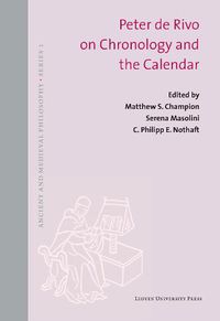 Cover image for Peter de Rivo on Chronology and the Calendar
