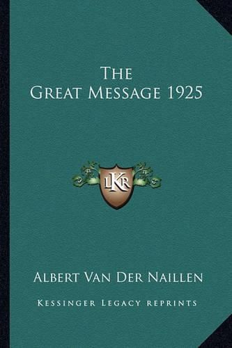 The Great Message 1925