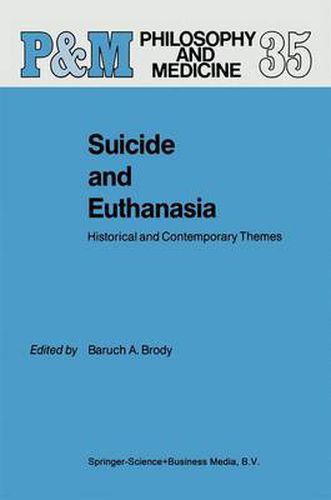 Cover image for Suicide and Euthanasia: Historical and Contemporary Themes