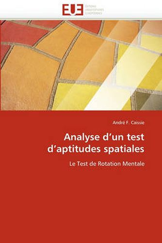 Cover image for Analyse D'Un Test D'Aptitudes Spatiales